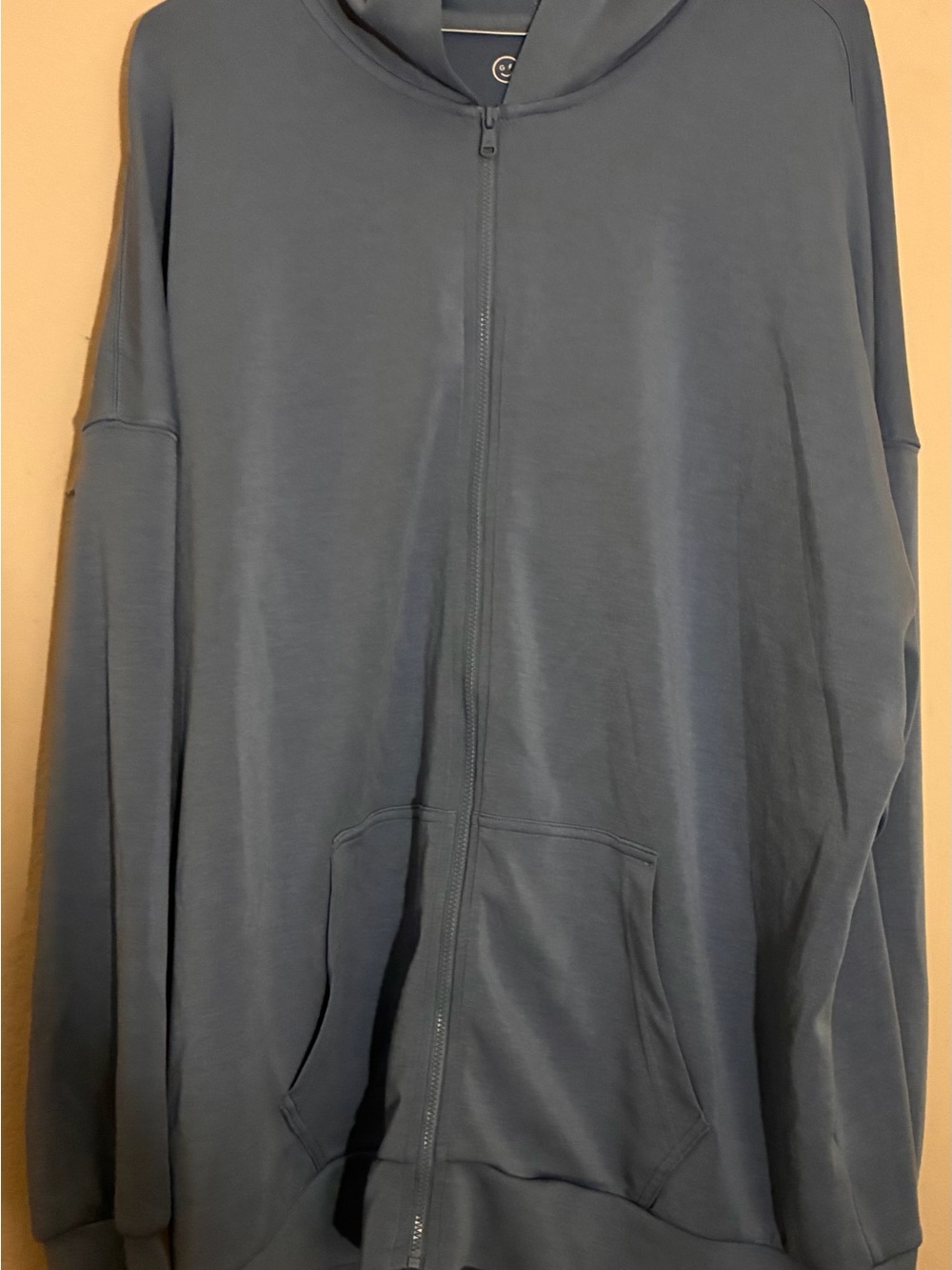 Gilly Hicks Slate Blue Full-Zip Hoodie Sweater